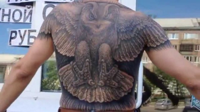 Full back male valkyrie tattoo