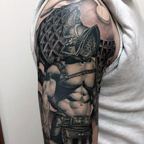 Tattoo gladiator on hand