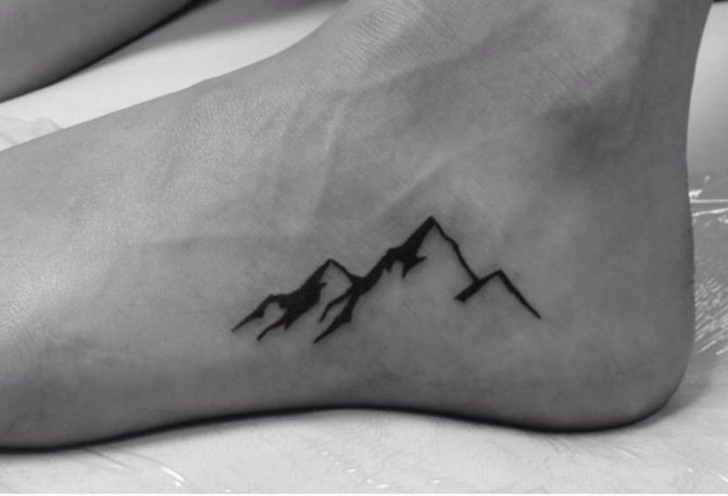 Tattoo of a mountain