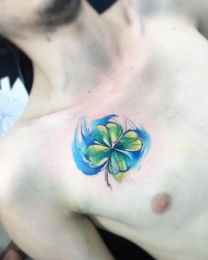 Tattoo of a clover for men