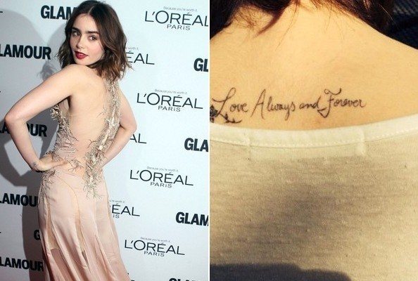Tattoo of Lily Collins