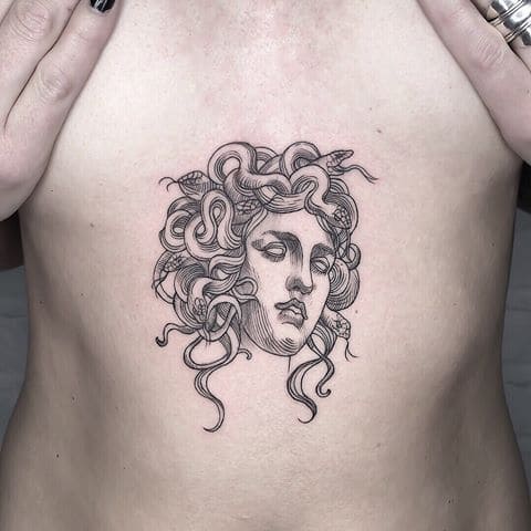 Jellyfish Gorgon tattoo for girls