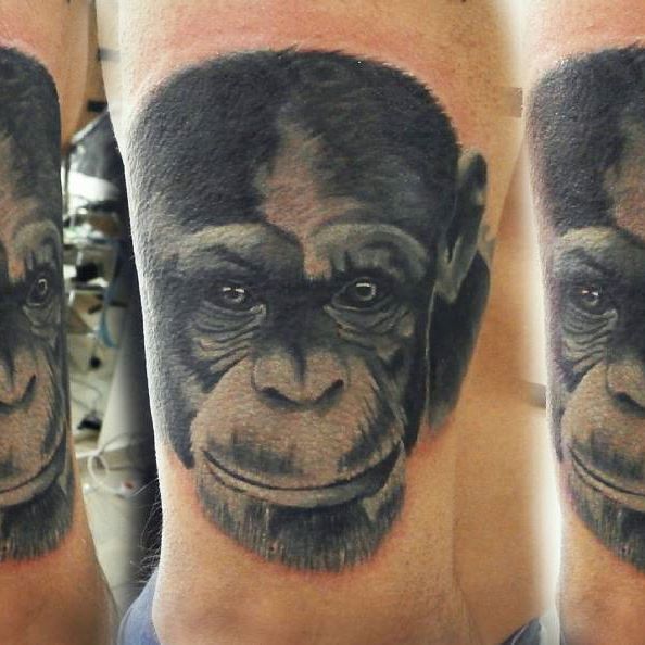 Monkey snout tattoo