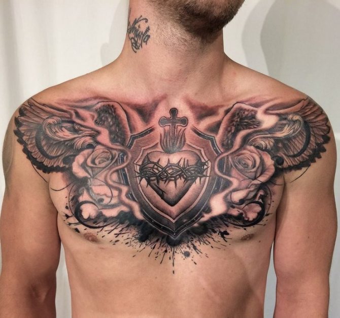 Tattoo on a man's chest