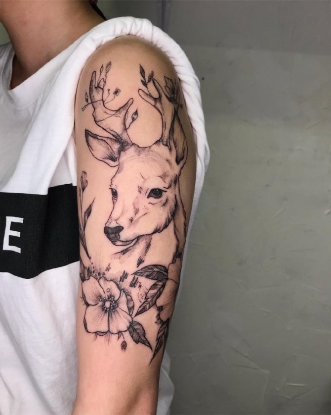 deer tattoo