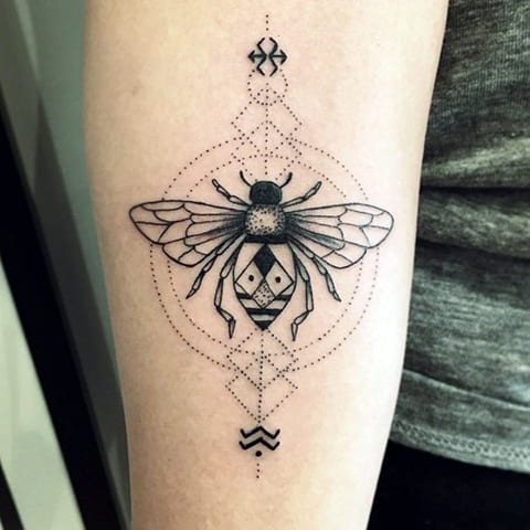 Tattoo of a bee on your arm