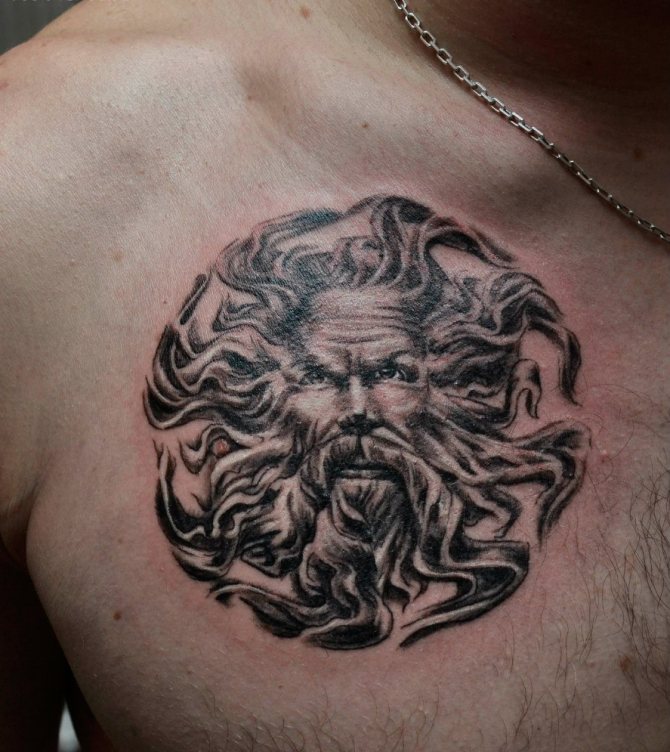 Perun tattoo that rewards its owner with powers