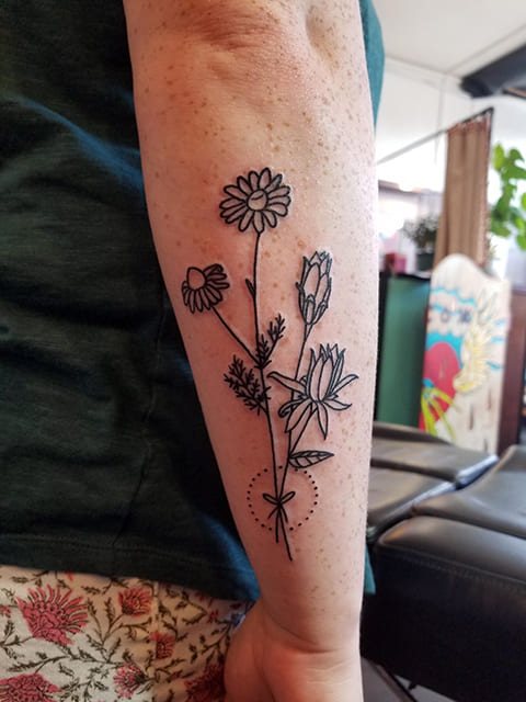 Tattoo of daisy picture