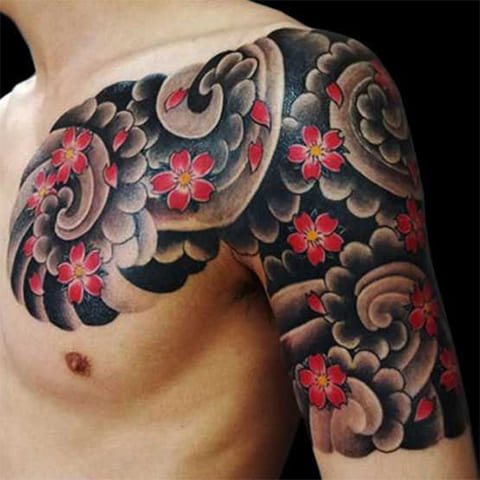 Tattoo with Cherry Blossoms