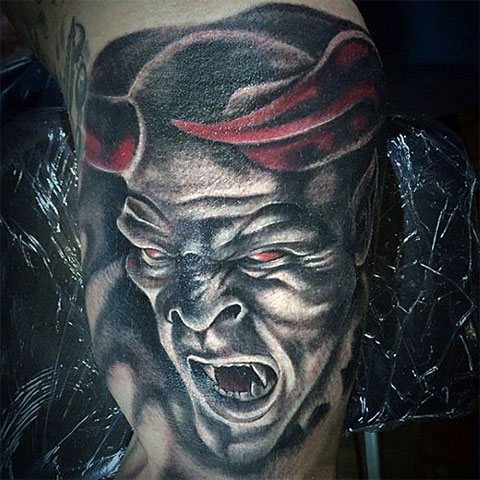 Tattoo with a demon