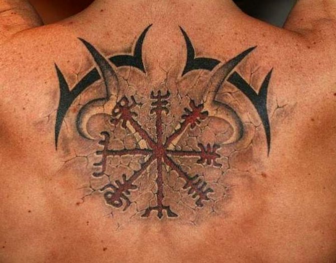 Slavic amulet tattoo