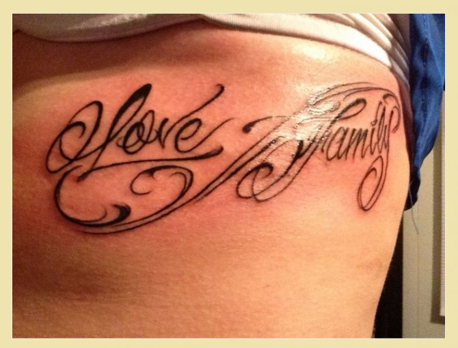 Meaningful tattoo: I love my family