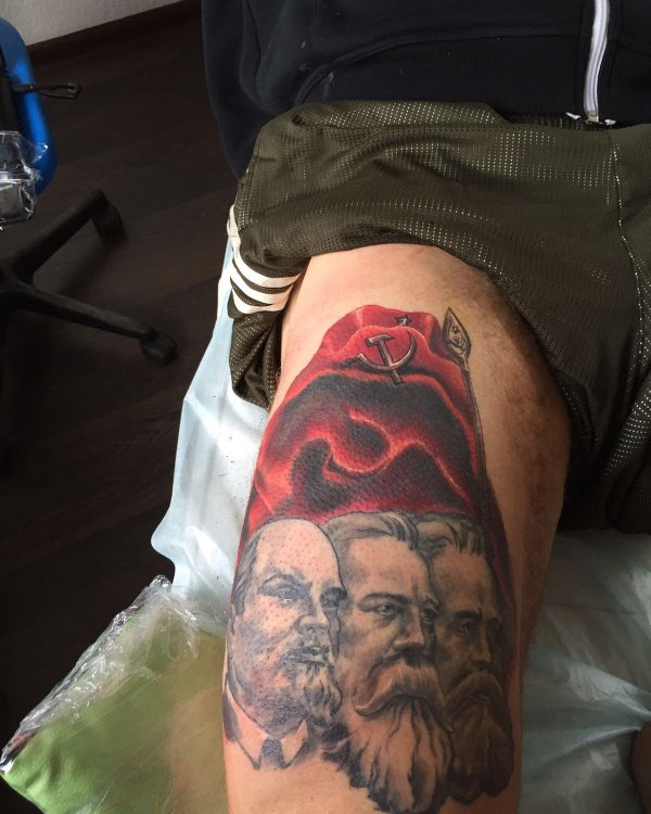 Tattoo of Soviet personalities