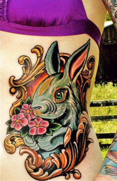 Tattoo of a hare