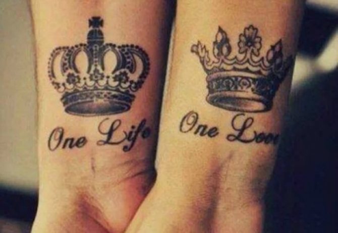 Tattoos for lovers who feel like royalty