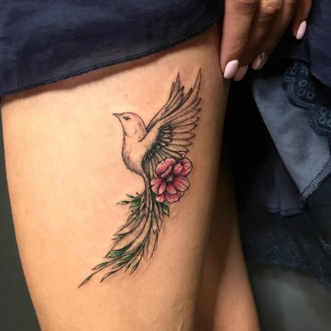 Tattoos on the leg