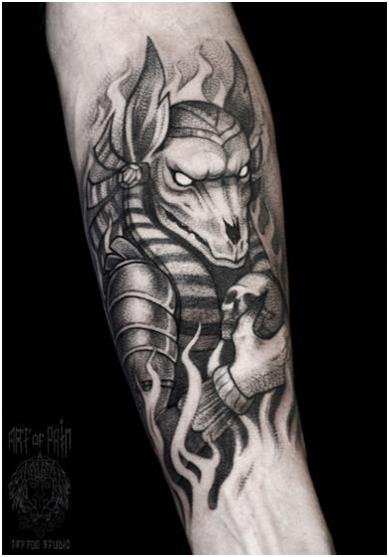 Tattoos based on the ancient Egyptian pantheon: meaning and idea