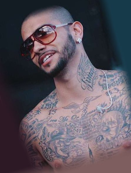 Tattoos of Timati on chest