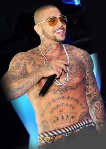 Tattoos of Timati on his belly