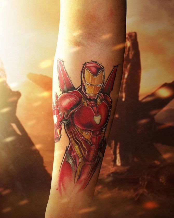 Tony Stark in the New Iron Man Suit