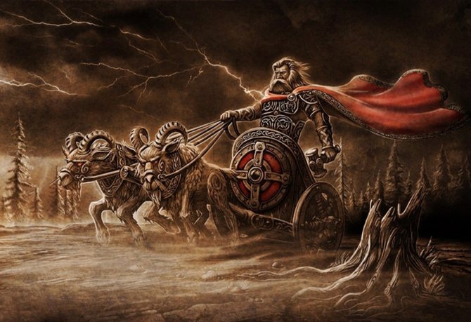 Thor in a chariot