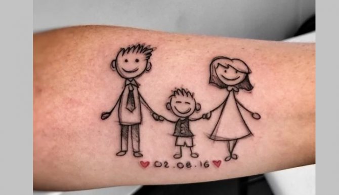 Tatuaj de familie emoționant