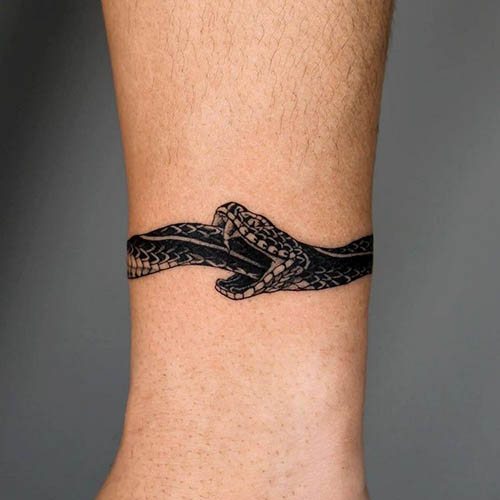 Ouroboros tattoo. Sketch, meaning around the arm, leg, wrist, on the back, neck