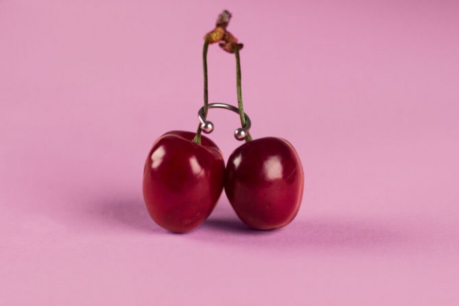 cherries with piercing
