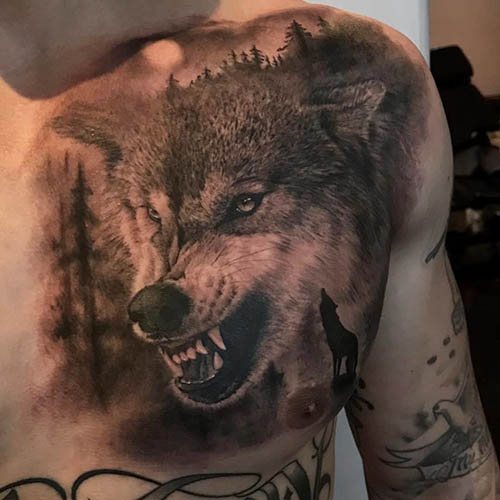 Wolf grin tattoo. A photo, the meaning on the shoulder, forearm, back, arm