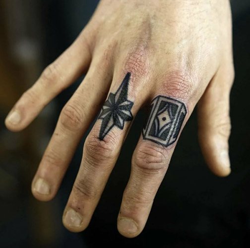 Thieves tattoo on fingers. Meaning, photo