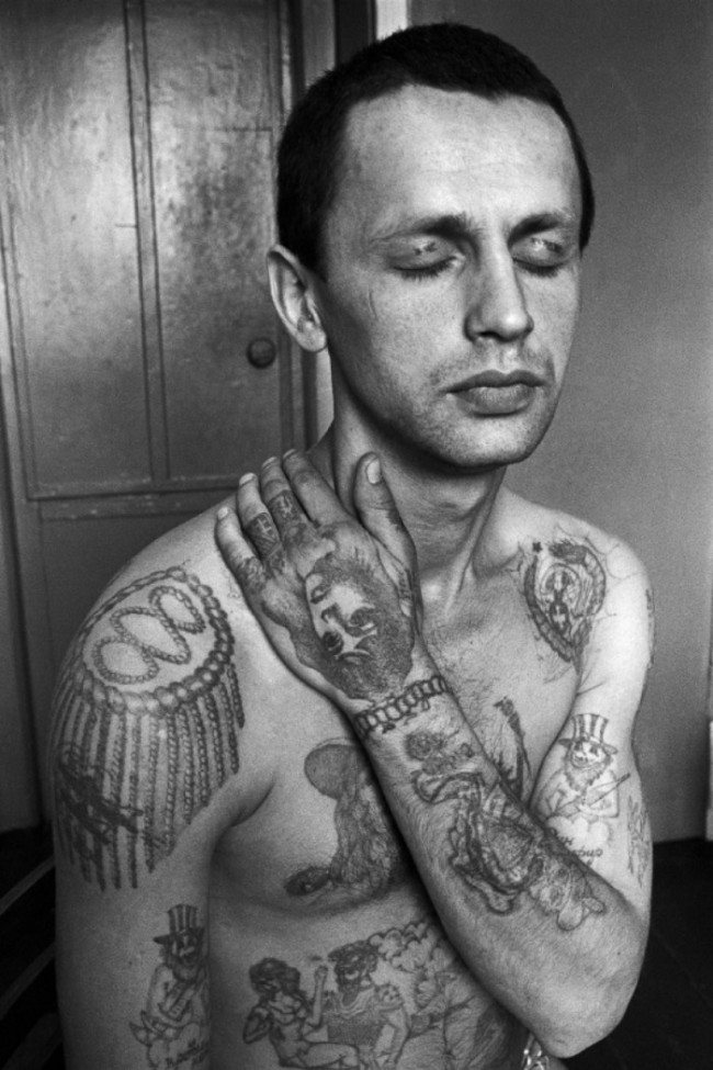 Prisoner with tattoos