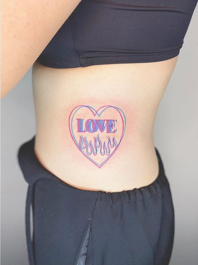 Women's Ribs Tattoo