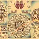 Meaning of mehendi elements - examples of drawings