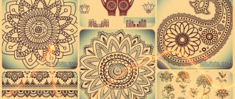 The meaning of mehendi elements - examples of drawings