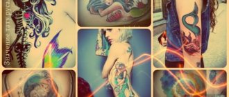 Tattoo meaning mermaid - variants of ready-made tattoos on the photo