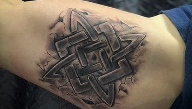 Star of Russia tattoo on hand
